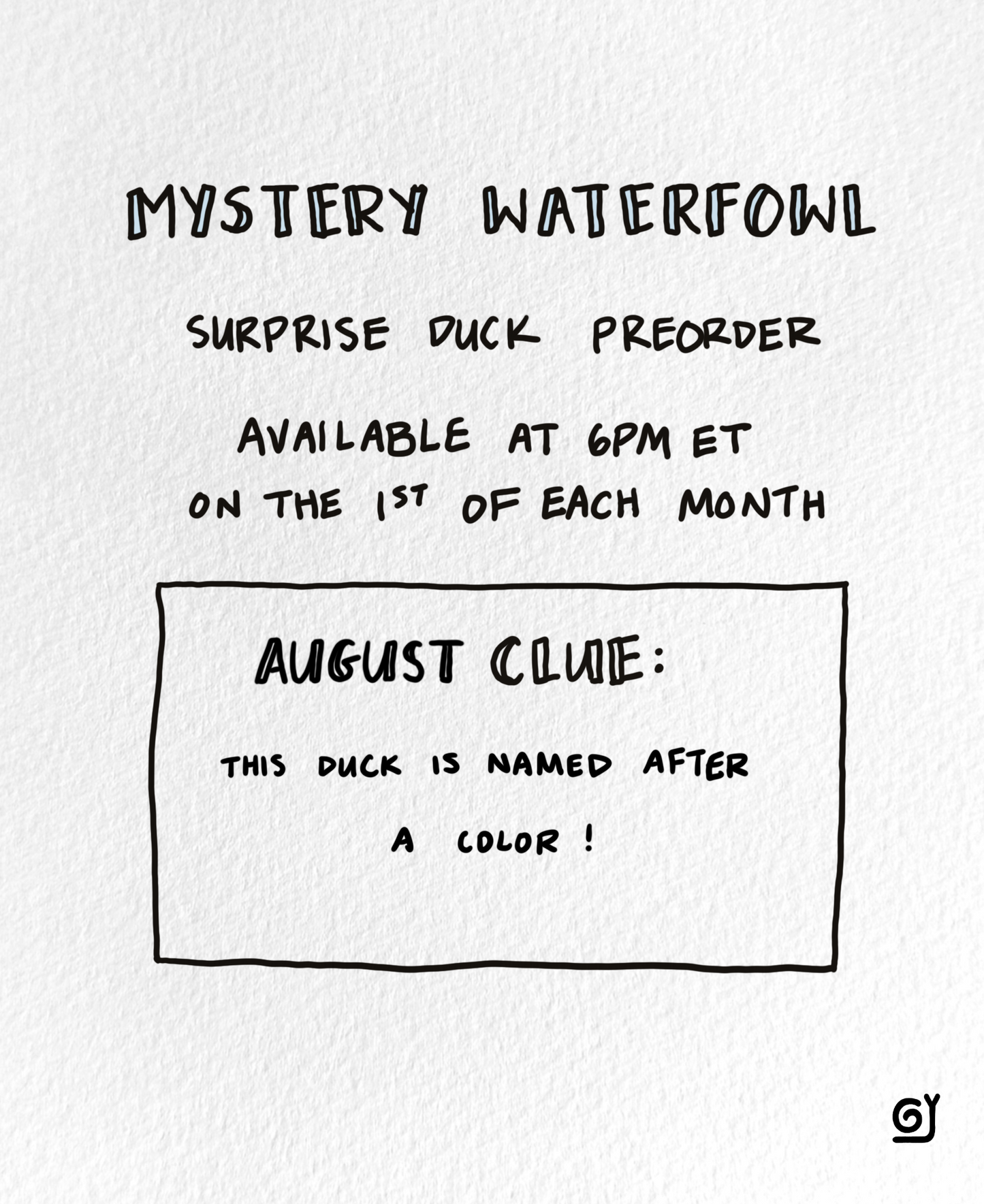 August Mystery Waterfowl