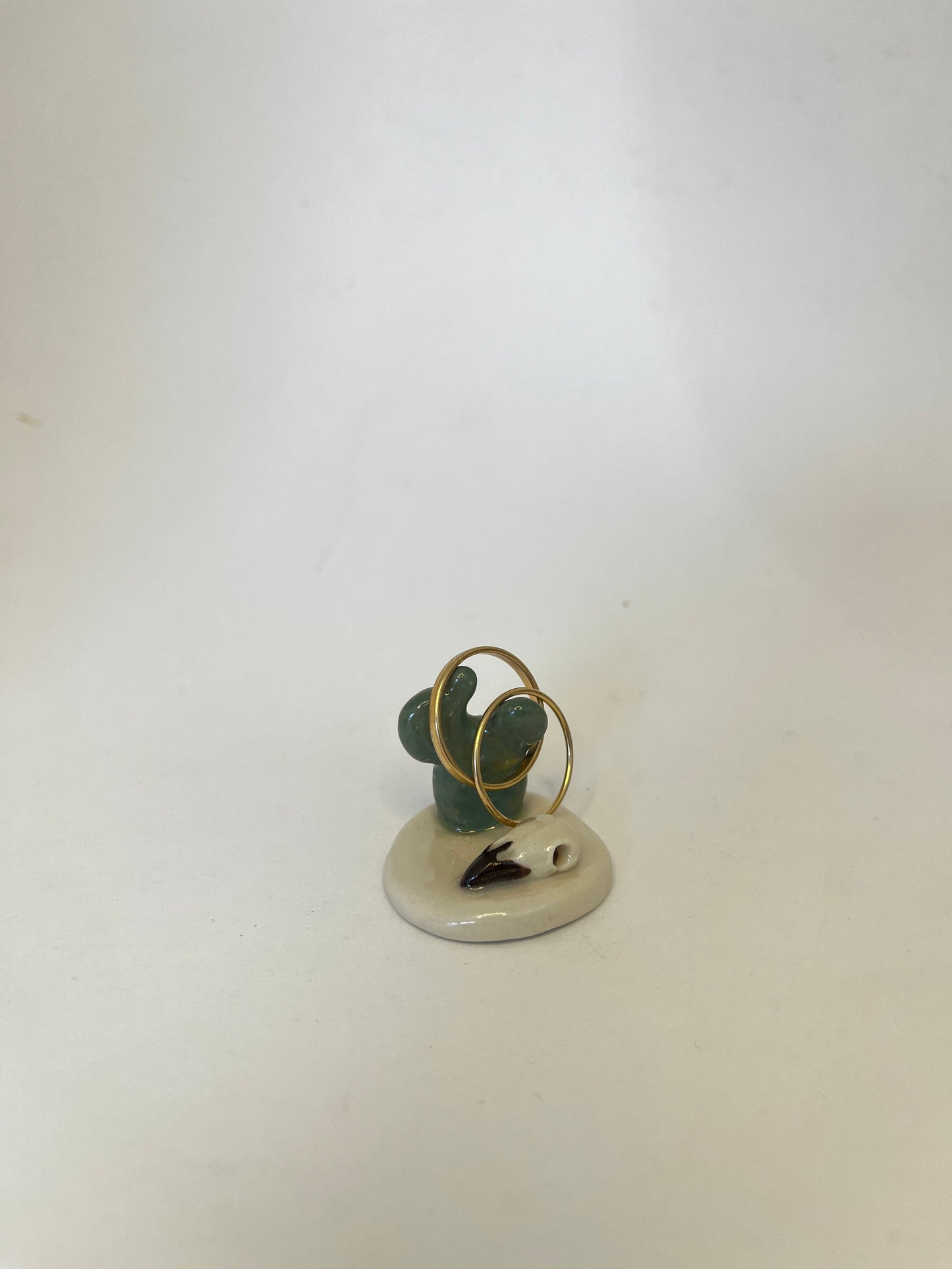 Cactus Ring Holder - Bird Skull