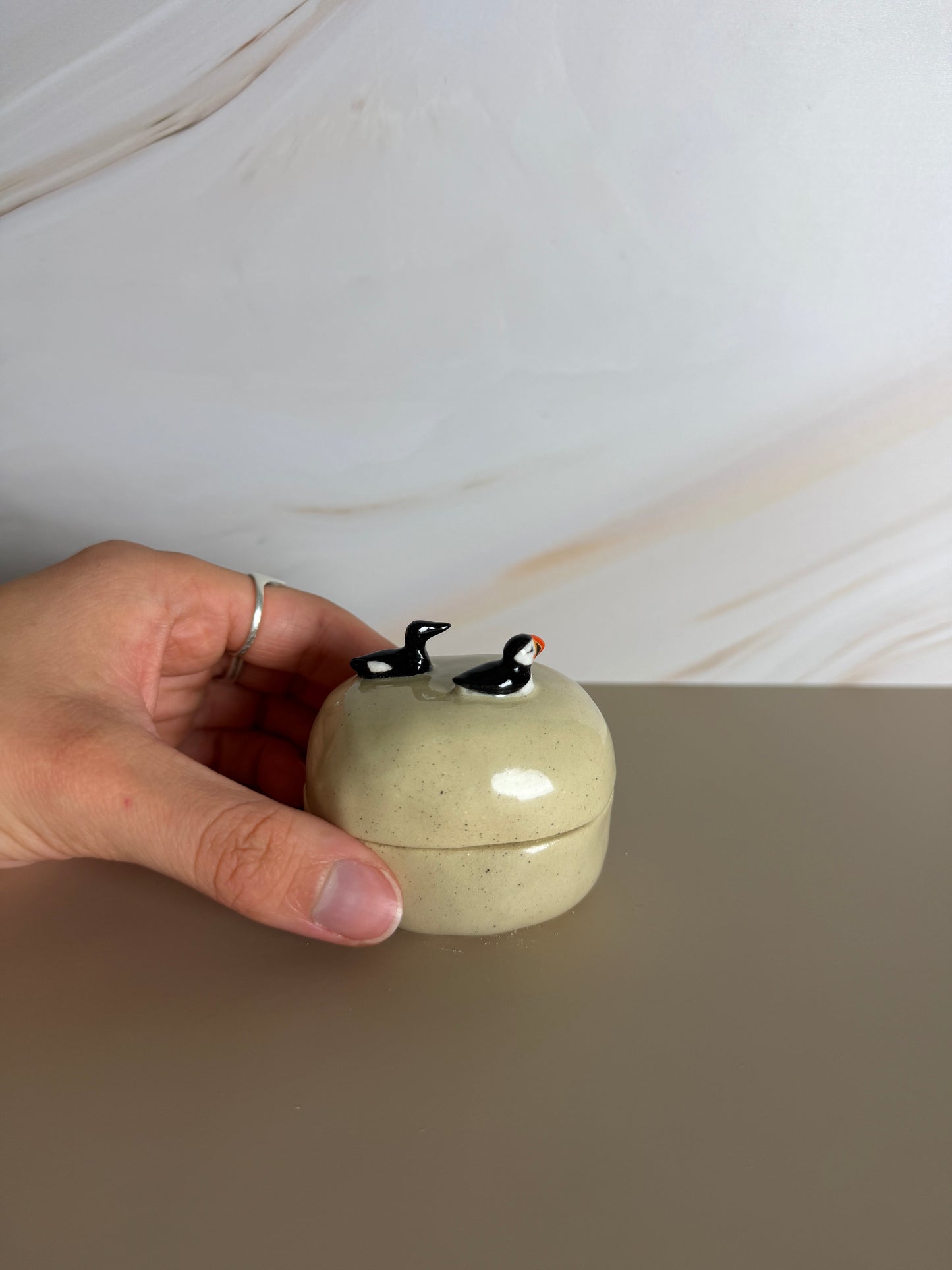 Puffin + Guillemot Jar