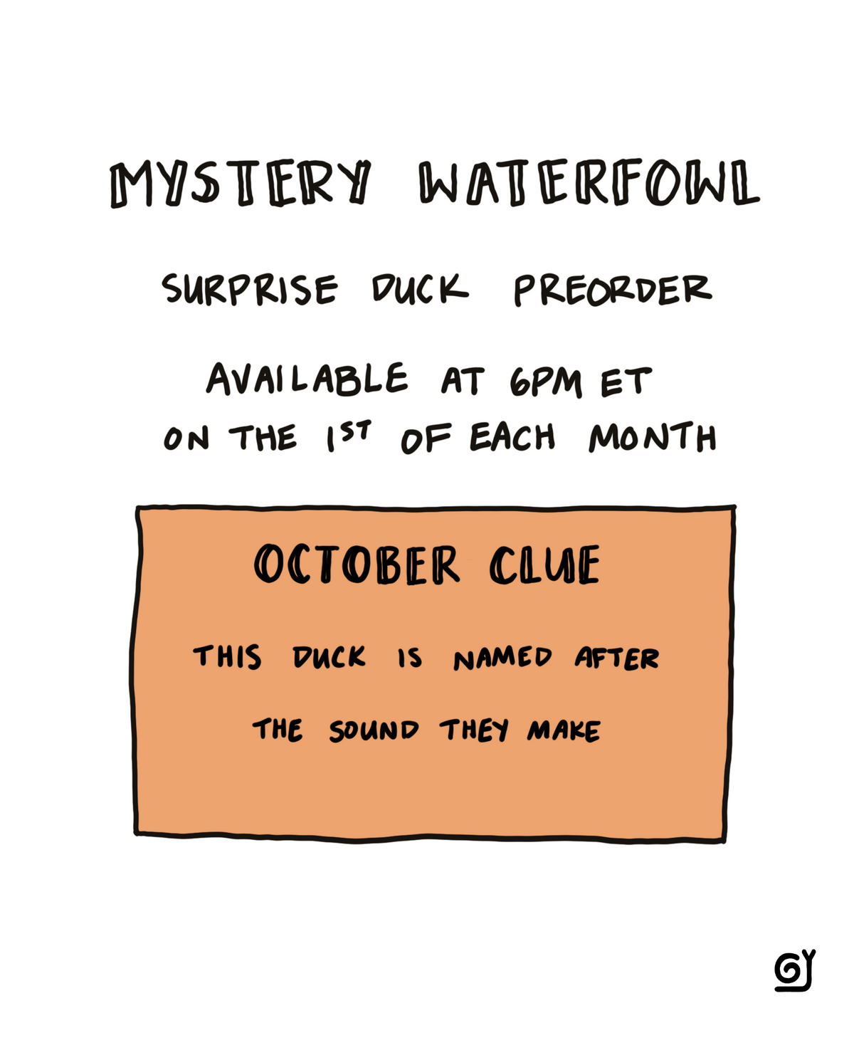 October Mystery Waterfowl