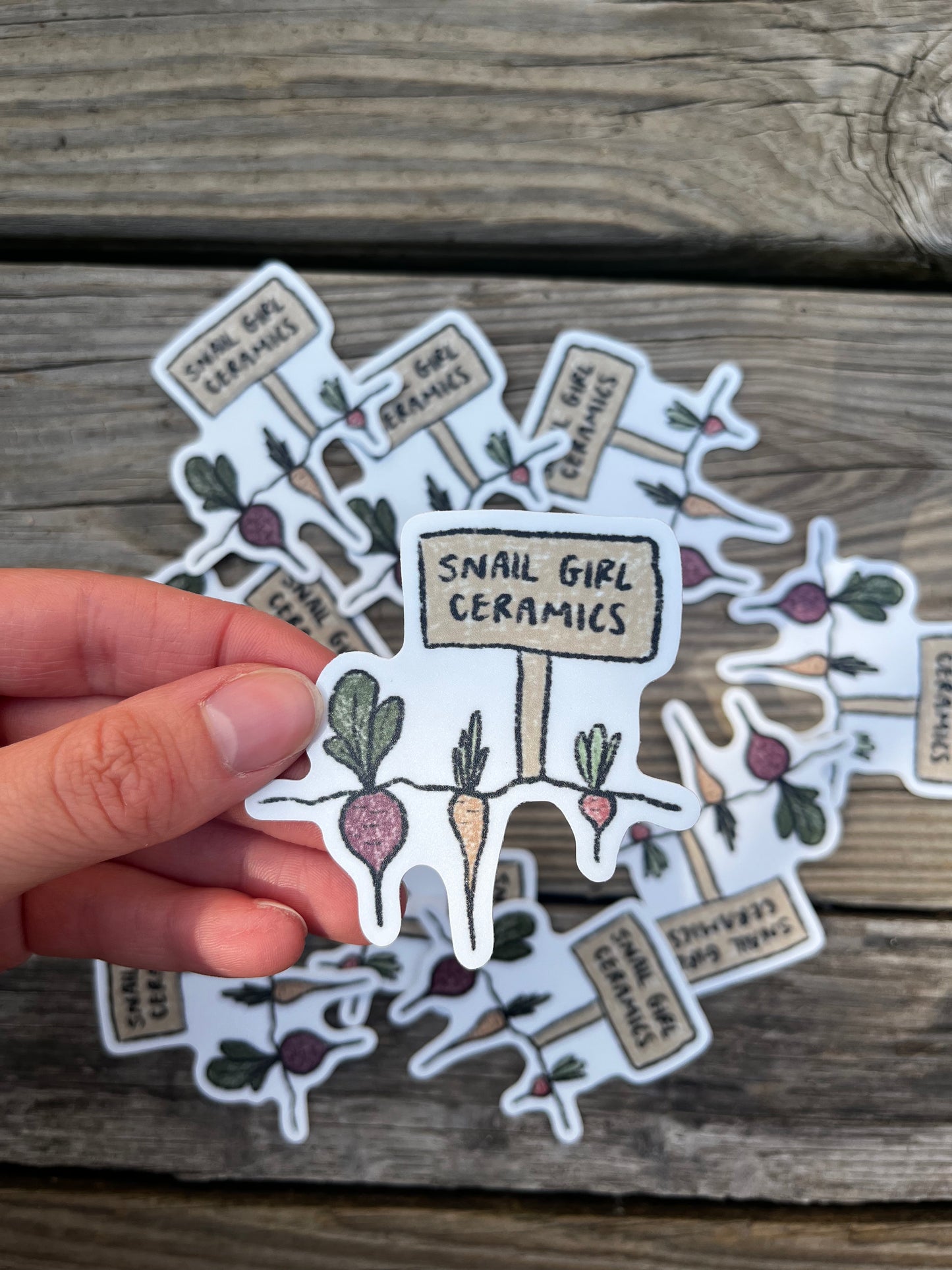 Snail Girl Garden Sticker