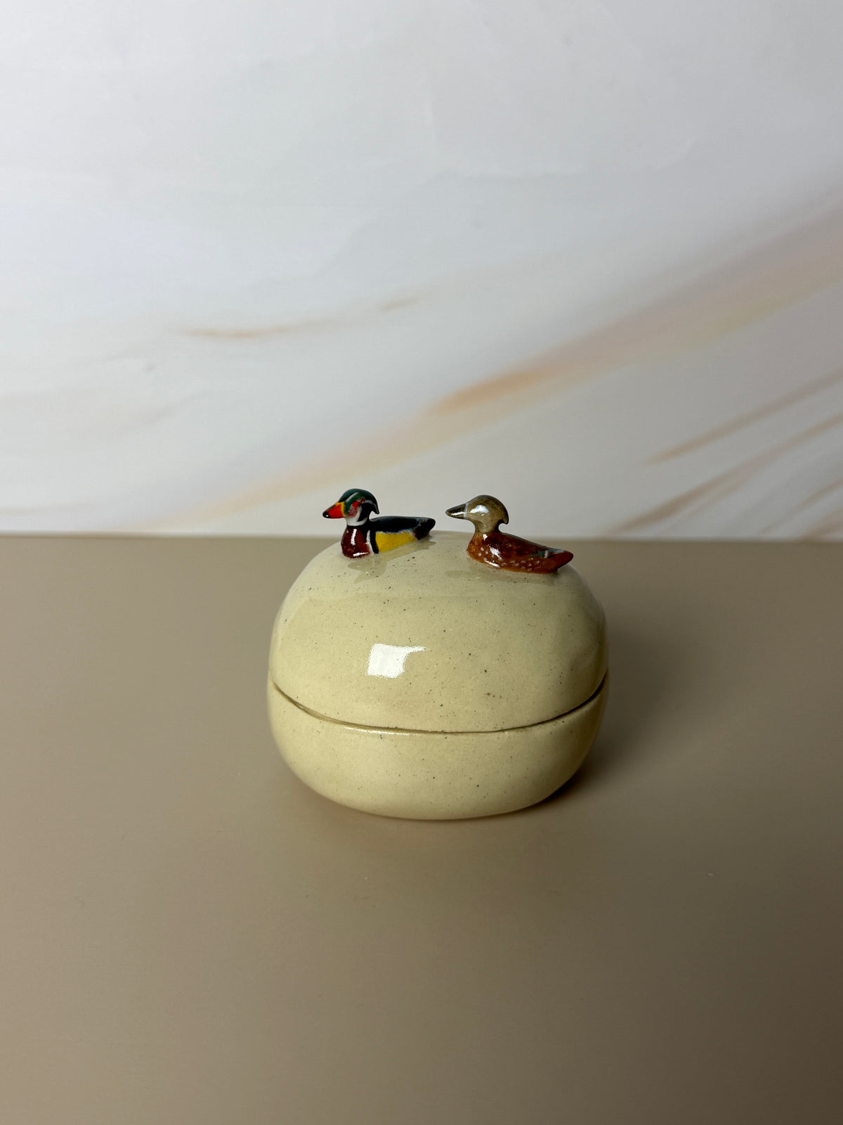 Double Wood Duck Jar