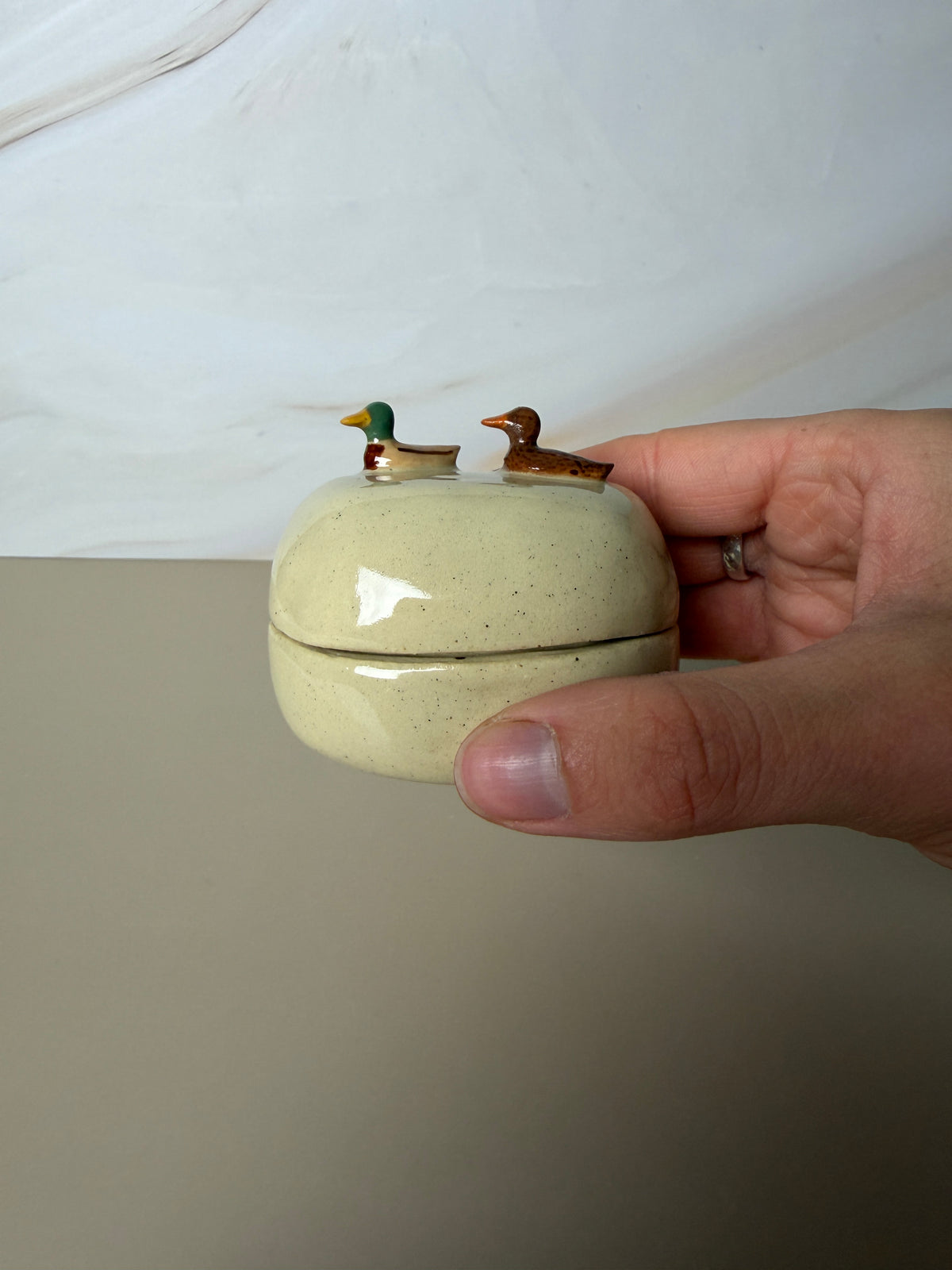 Double Mallard Jar