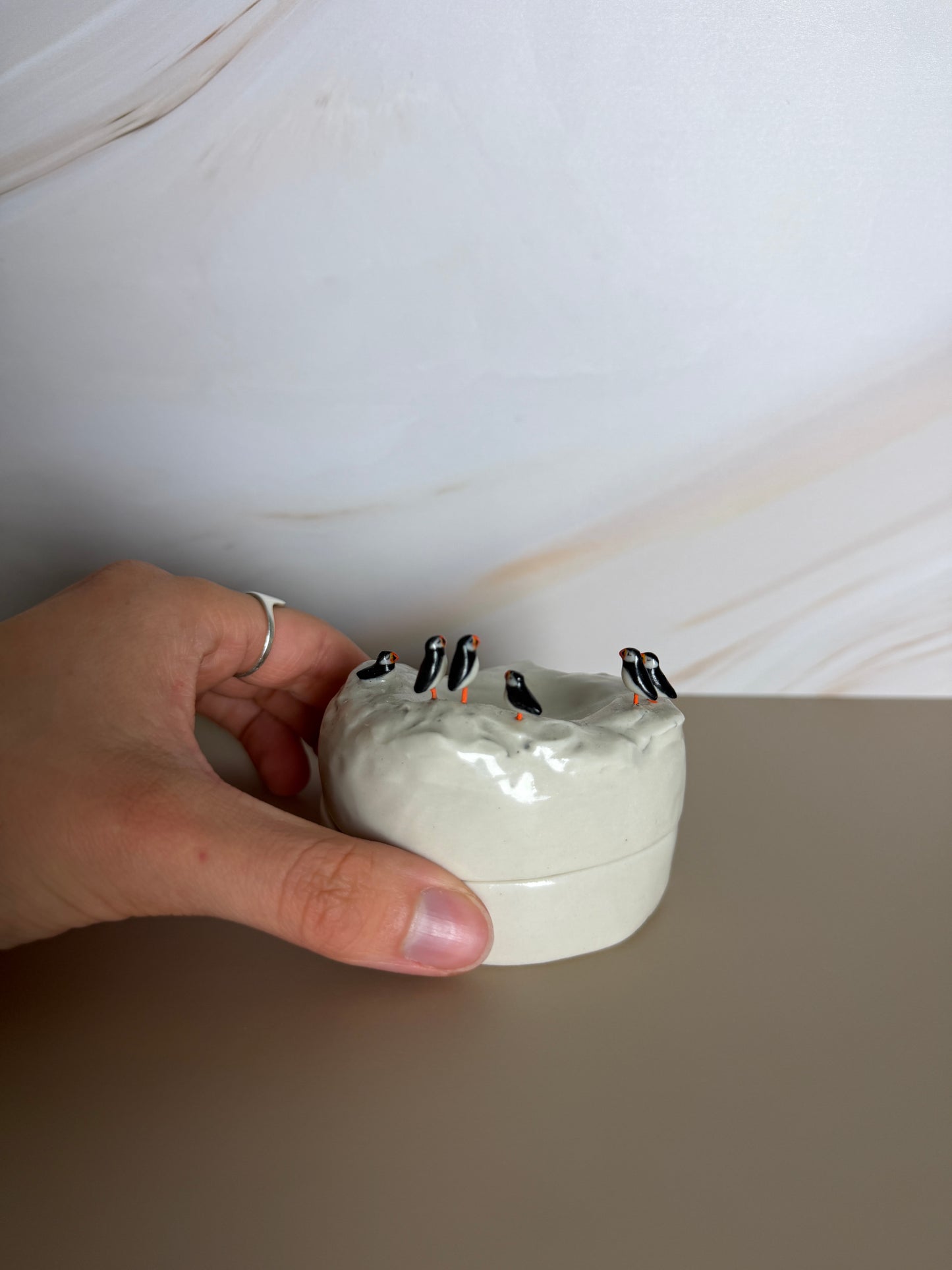 Puffin Colony Jar