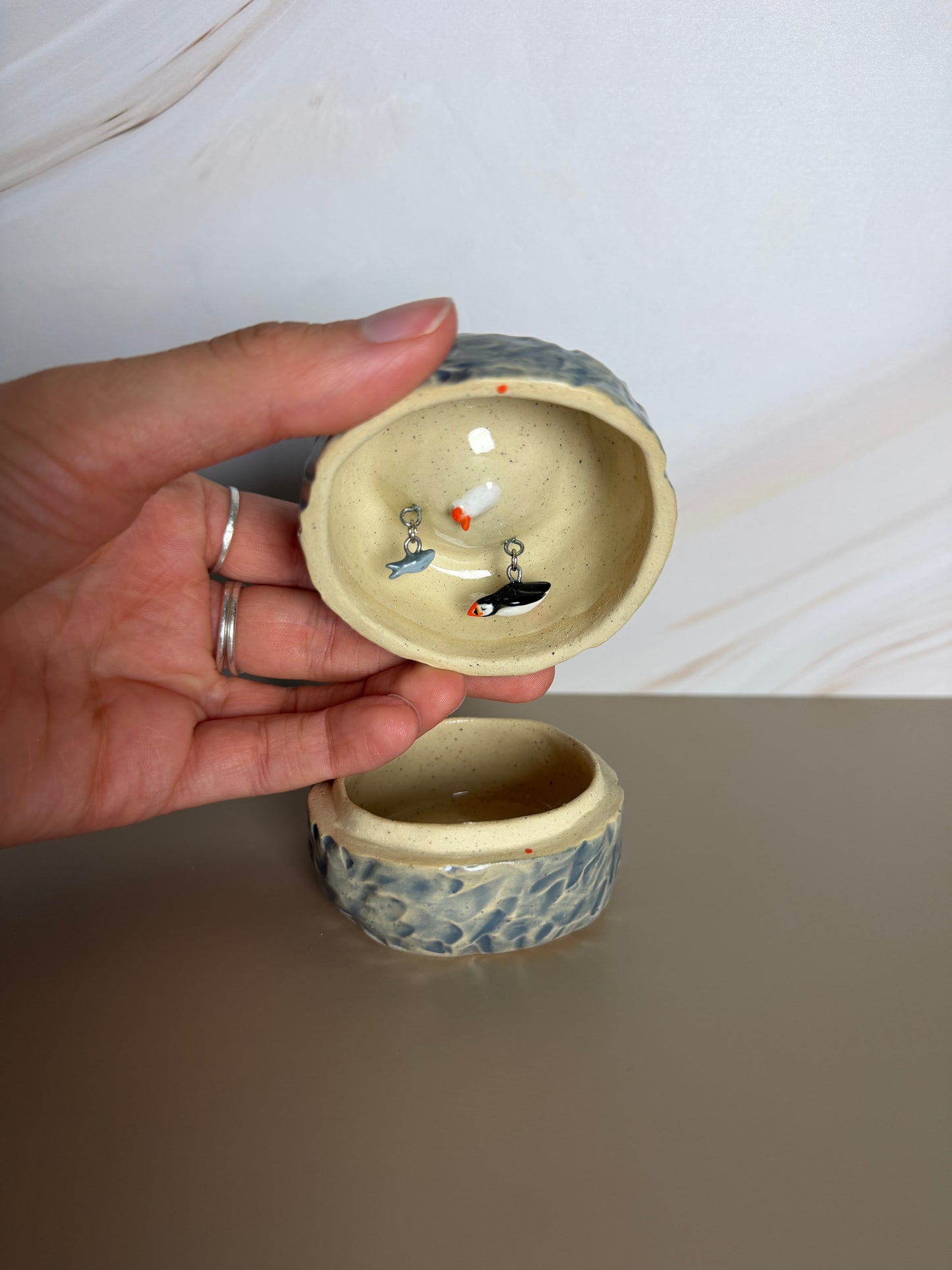 Diving Puffin Jar