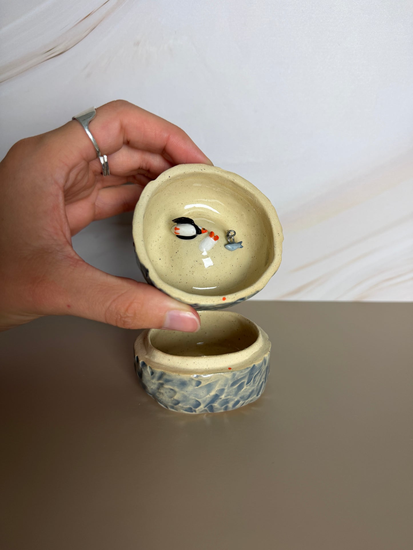 Diving Puffin Jar
