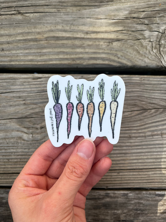 Rainbow Carrots Sticker